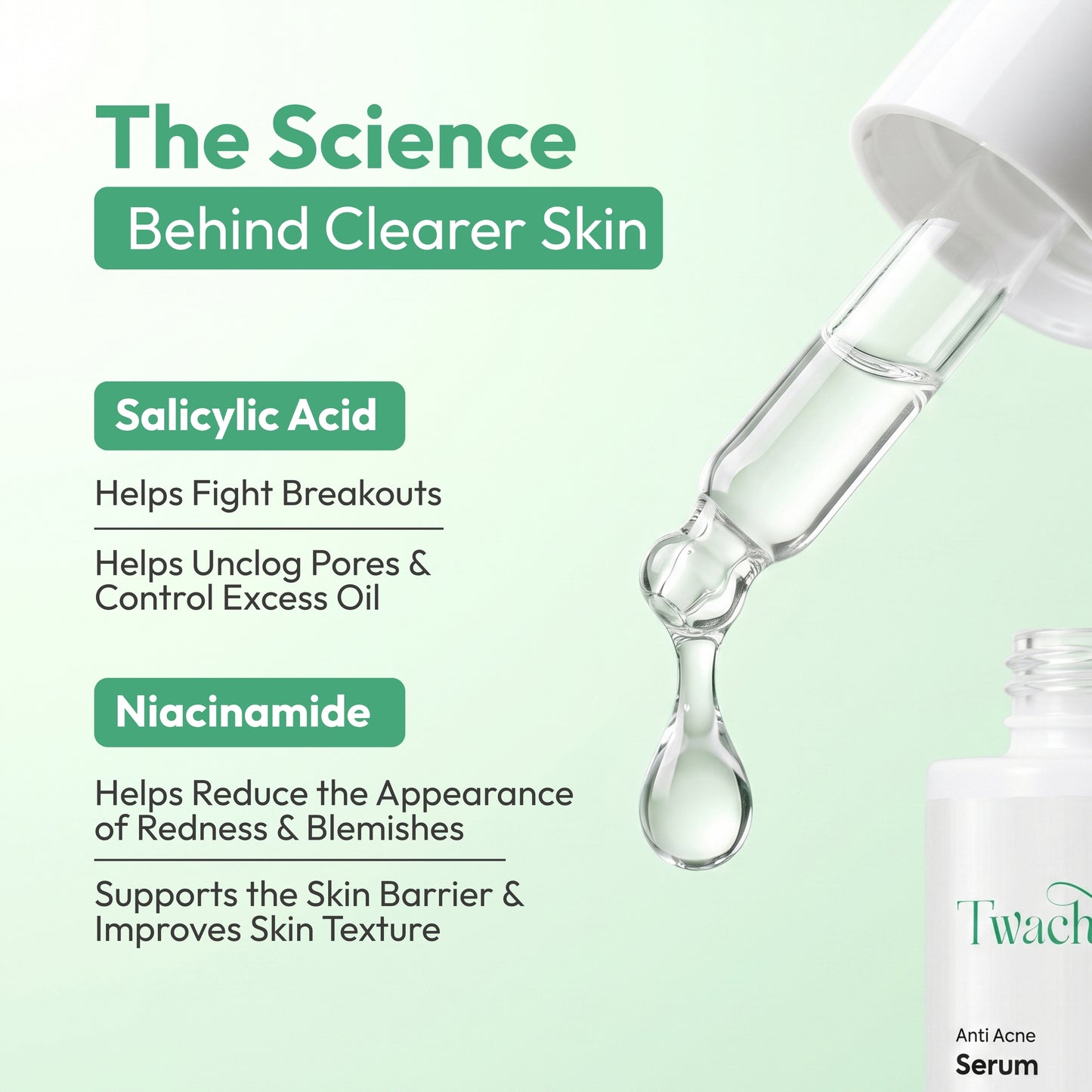 Anti-Acne Serum – 30ml  Fights Acne, Controls Oil, Calms Redness