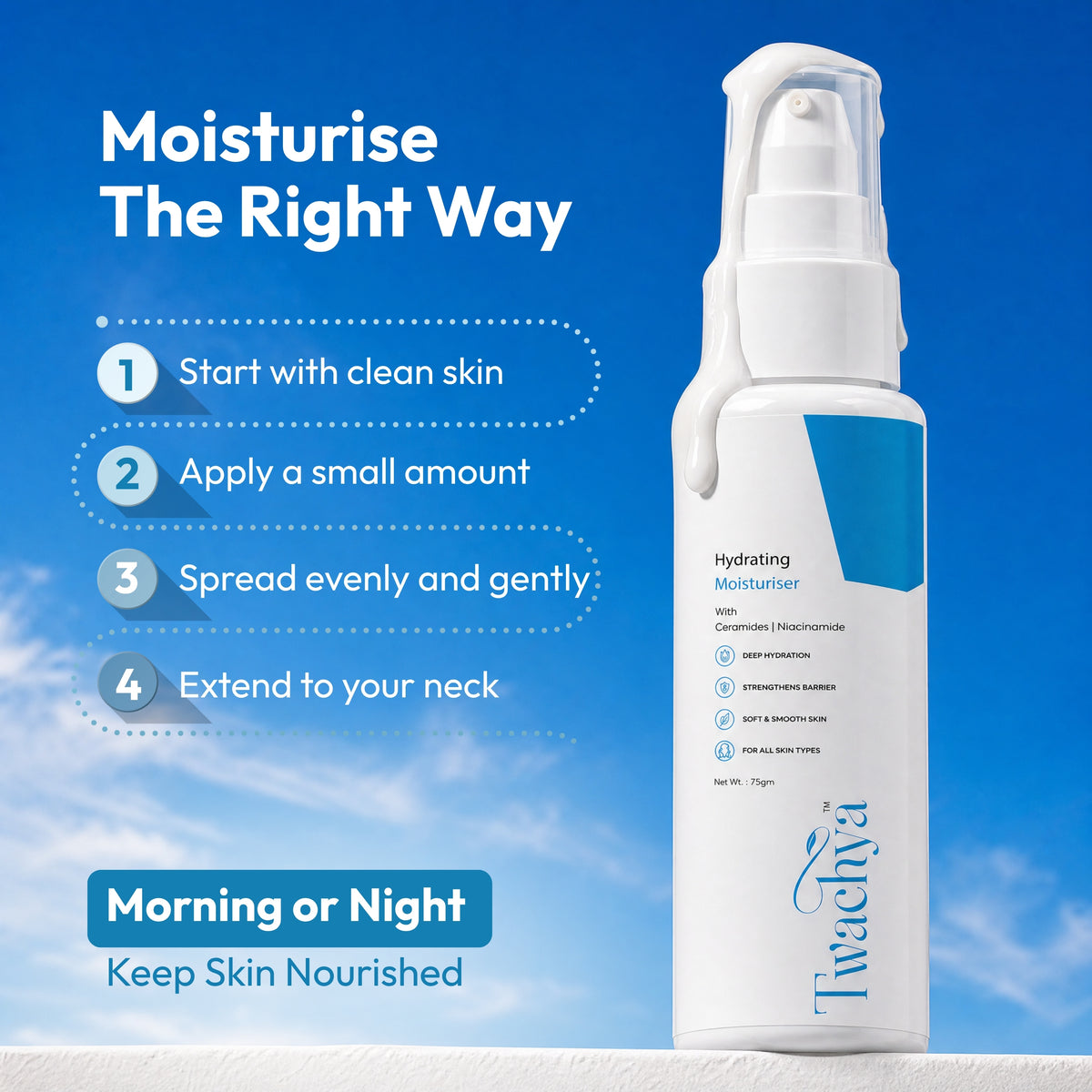 Hydrating Moisturiser – 75 g  Deep Hydration, Soft & Smooth Skin, All Skin Types