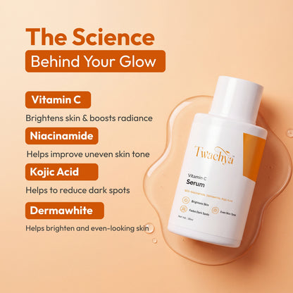 Vitamin C Glowing Serum – 30ml Fades Dark Spots, Evens Tone, Restores Glow